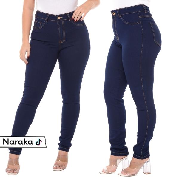Calça Jeans Feminina Cintura Alta Skinny Levanta Bumbum