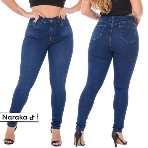 Calça Jeans Feminina Cintura Alta Skinny Levanta Bumbum