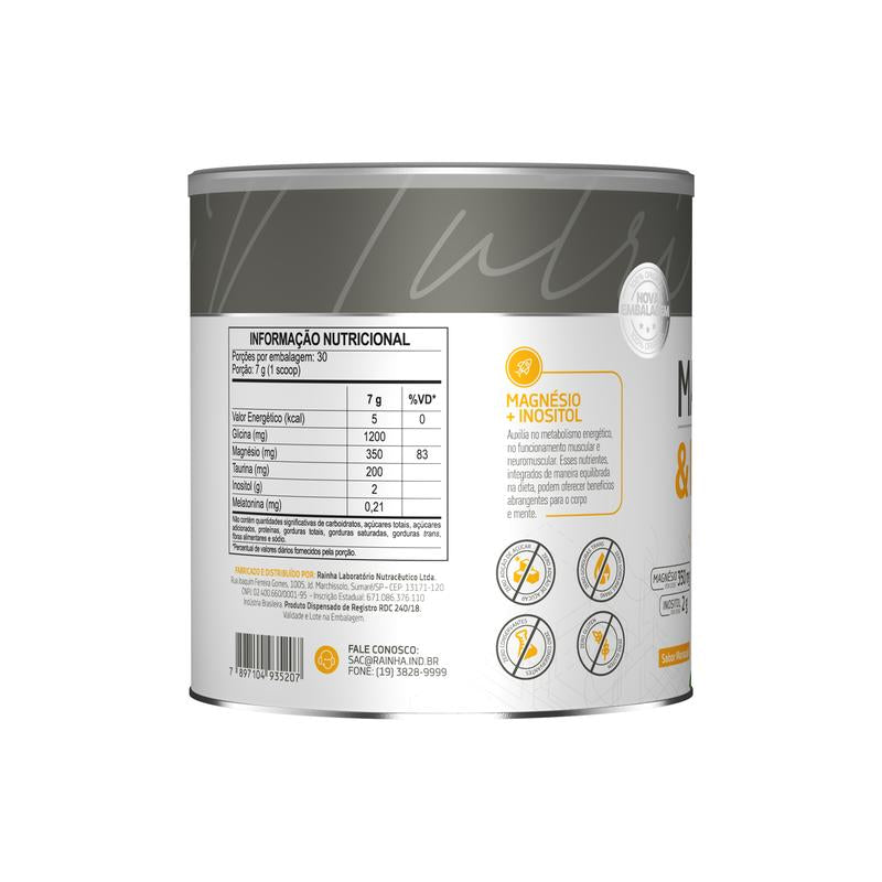 Magnésio & Inositol Bodyaction - Contém Melatonina Lata 210mg