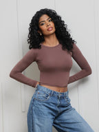 Kit com 3 - Blusa Feminina de Manga Longa