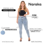 Calça Jeans Feminina Cintura Alta Skinny Levanta Bumbum