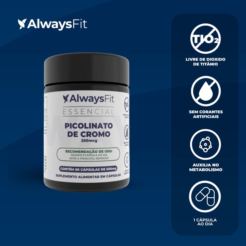 Picolinato de Cromo - Always Fit (Compre 1 Ganhe 2)