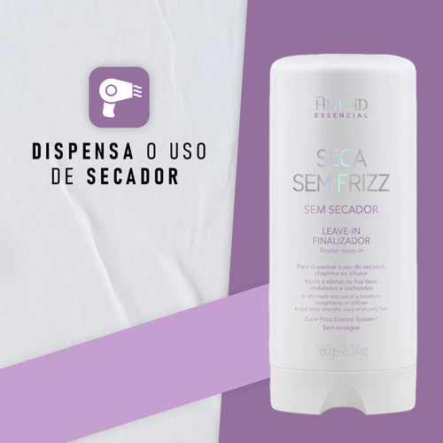 Amend Seca Frizz - Controle total do frizz em 30 segundos! (Compre 1 Ganhe 2)